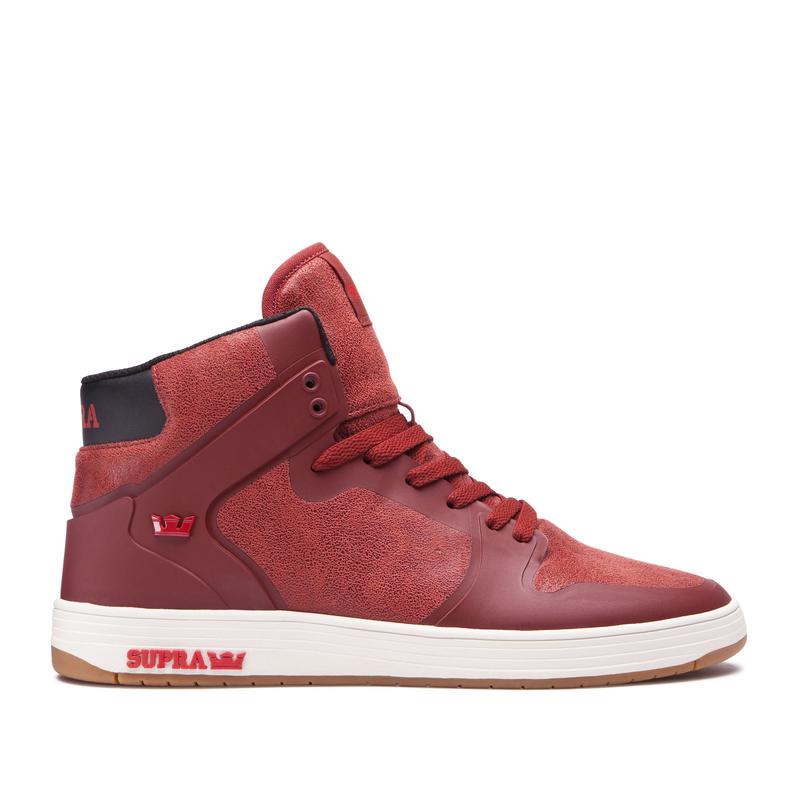 Buty Supra VAIDER 2.0 - Sneakersy Wysokie Męskie - Bordowe (QITF-30791)